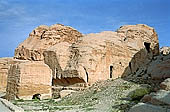 Petra - massive Djin blocks at the entrance of the site 